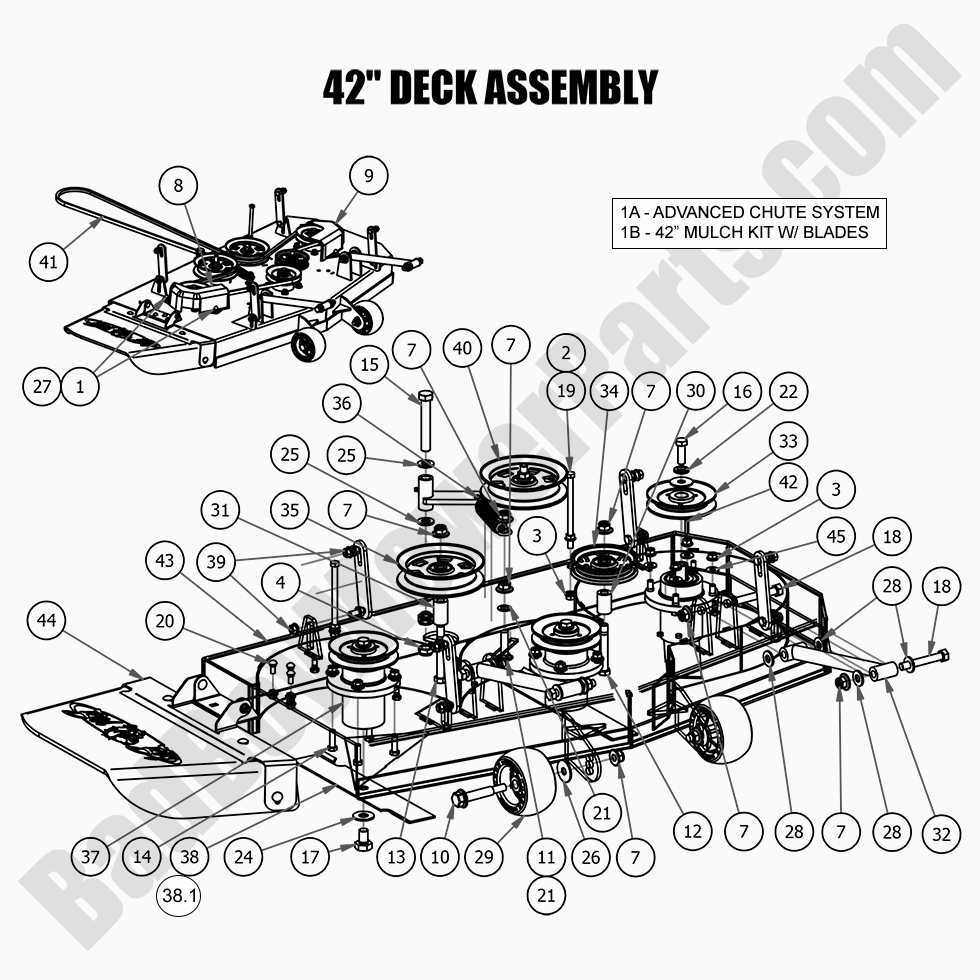 2555 - Bad Boy Mower Parts Lookup > 2021 > MZ & MZ Magnum > 42\" Deck Assembly